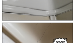 浴室天井の割れ補修＆再生塗装工事岐阜県
