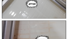 浴室の洗い場の汚れ＠岩倉市