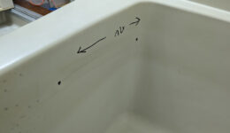 浴槽ひび割れ補修工事＠四日市市マンション