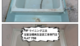 一体式ユニットバス底部割れ補修＠豊田市
